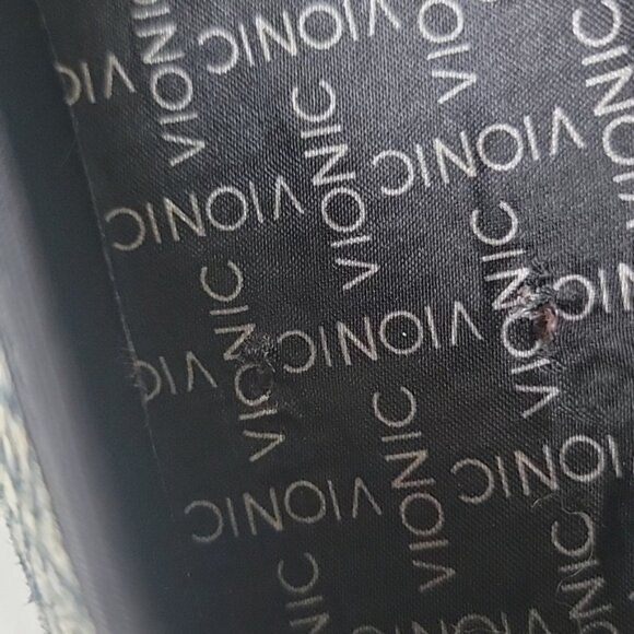 Vionic Black and Cream Snake Pattern Loafers - Picture 9 of 11